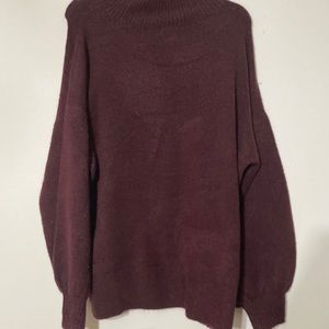 Vince Camuto Mutton Sleeve Mock Neck Sweater
